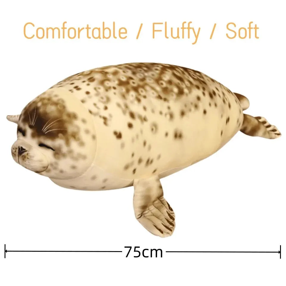 Soft 75cm Sea Lion Plush Toys Sea World Animal Stuffed 3D Simulation
