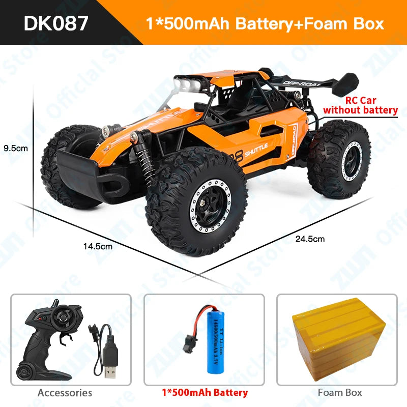 LED Lights RC Car 2WD Off Road Remote Control Vehicle
