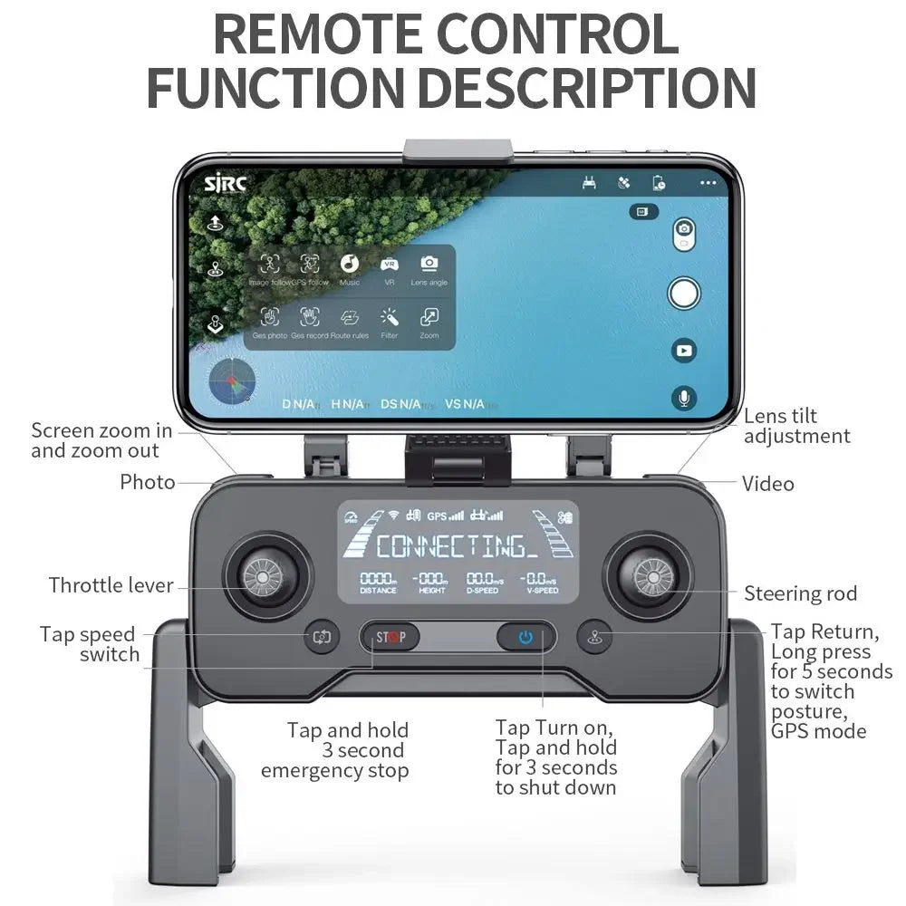 SJRC F11S PRO 4K Drone - Foldable, GPS, 5G WiFi, Perfect for Aerial Shots