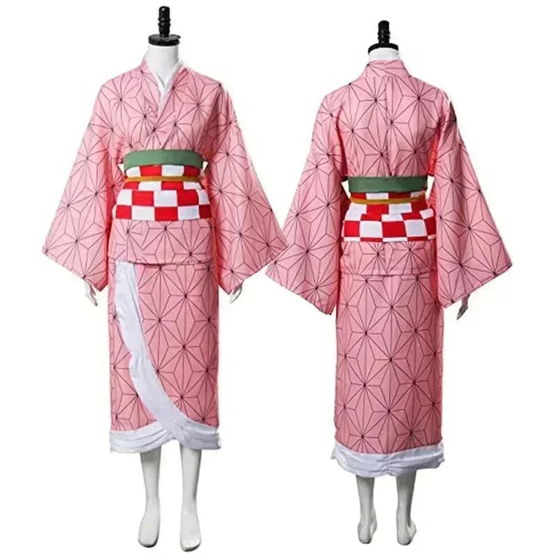 Anime Costume | Polyester Full Set | Nezuko Kamado Outfit | Teens Adults
