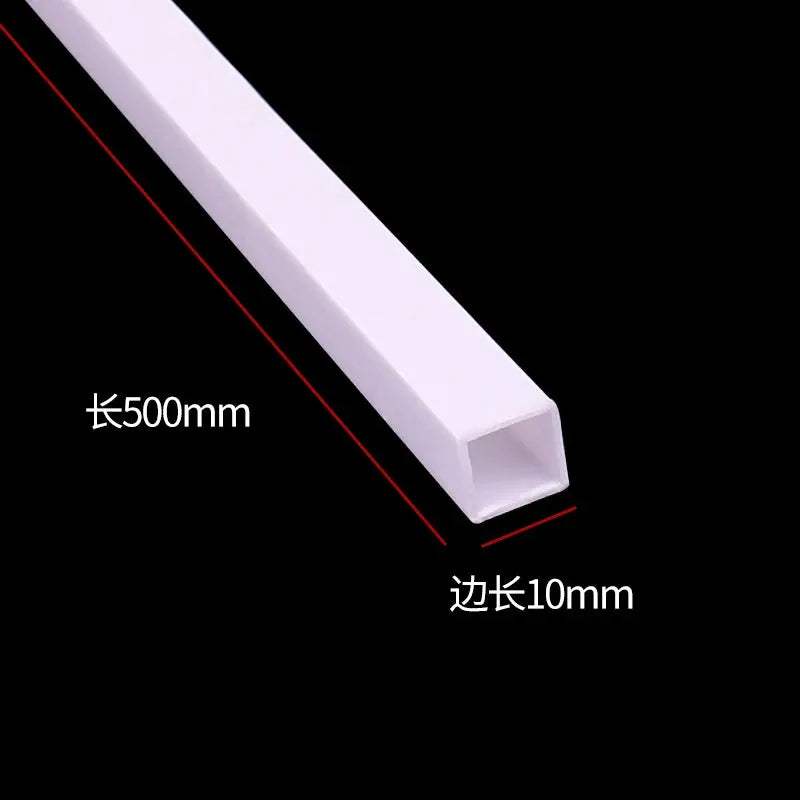 ABS Plastic Rods 50cm Hollow Square Tubes Scale Model Building Diorama Terrain Railway Scenery Hobby Craft Supply 20pcs - ToylandEU