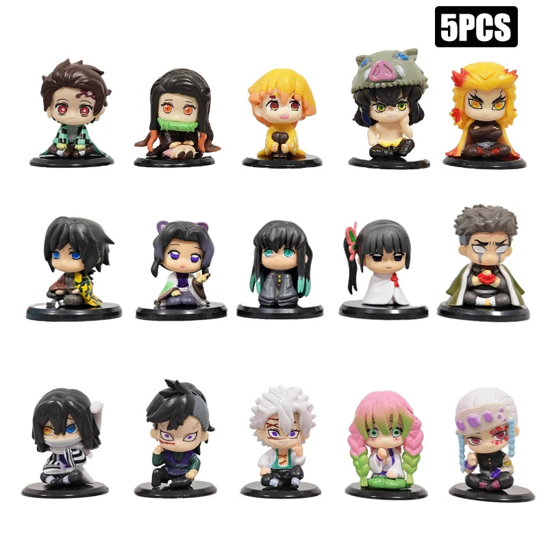 Demon Slayer Action Figure Set Tanjiro Zenitsu Inosuke Collectible