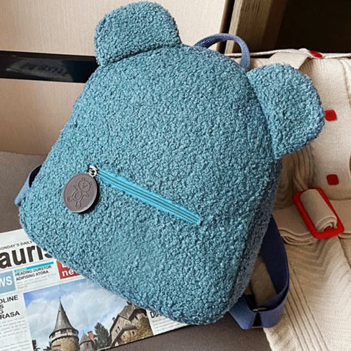 Adorable Little Woolen Eared Bear Plush Backpack for Kids ToylandEU.com Toyland EU