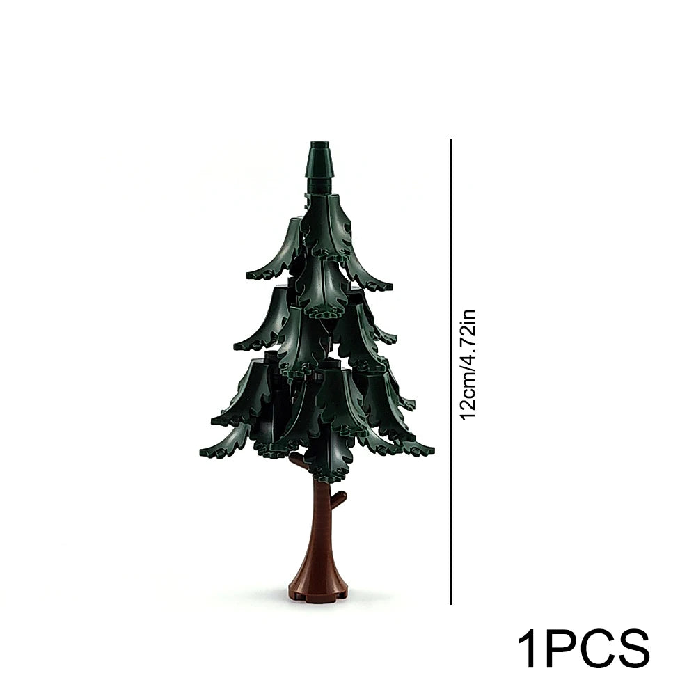 Block Trees | Compatible Brick Design | Plastic Garden Style | Unisex Model