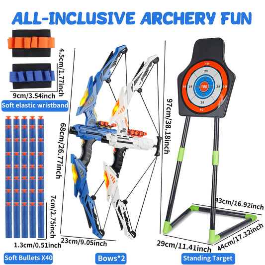 Kids Bow And Arrow Toy Safe Indoor Outdoor Play Gift