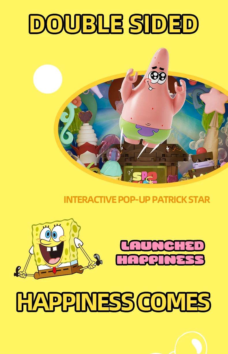 Spongebob Cartoon Krusty Krab Restaurant Building Blocks Toy - ToylandEU