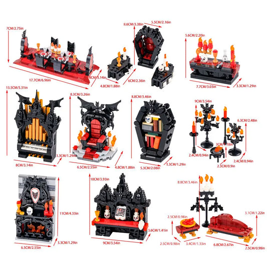 Building Blocks | Halloween Vampire Throne | LEGO Compatible | All Ages Creative Toy