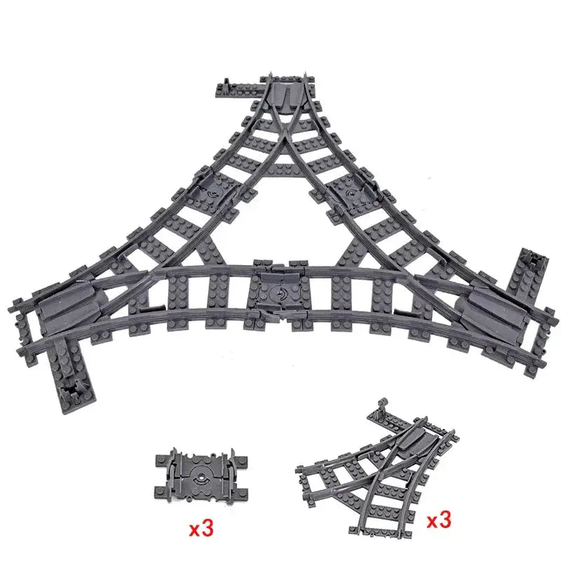 City Train Tracks Flexible Sets For Lego Compatible Bricks - ToylandEU