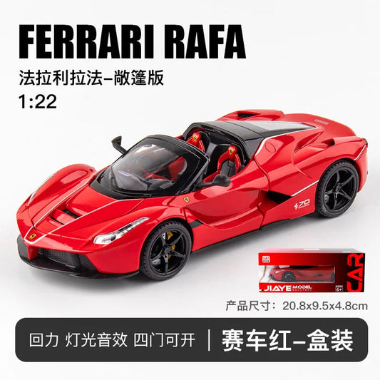 KIDAMI Simulation 1:22 Convertible Ferrari Rafa Alloy Diecast Car Toyland EU