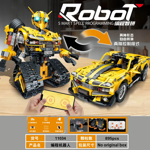 703-Piece 2-in-1 Technical Intelligent Robot and Racing Car Model with APP Control ToylandEU.com Toyland EU