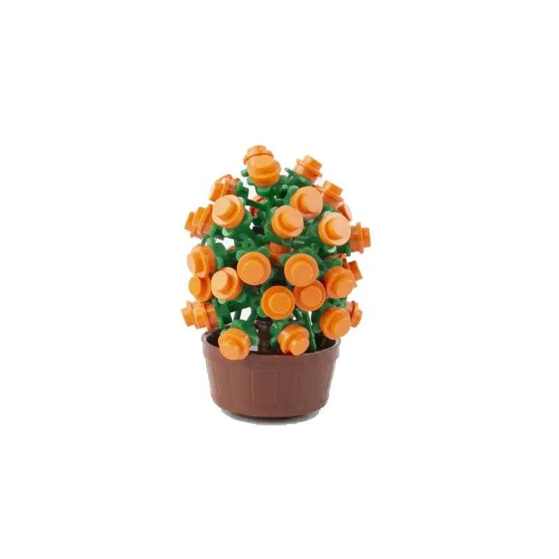 MOC City Plant Building Blocks Accessories Flower Leaves Prickly Shrubs Pine Green Grass Clover Orange Tree Mini DIY Toys F026 - ToylandEU