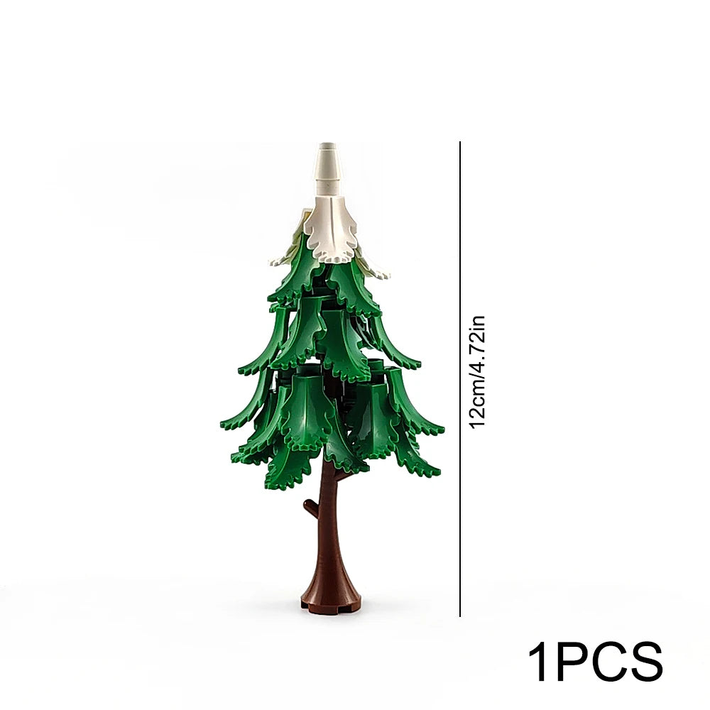 Block Trees | Compatible Brick Design | Plastic Garden Style | Unisex Model