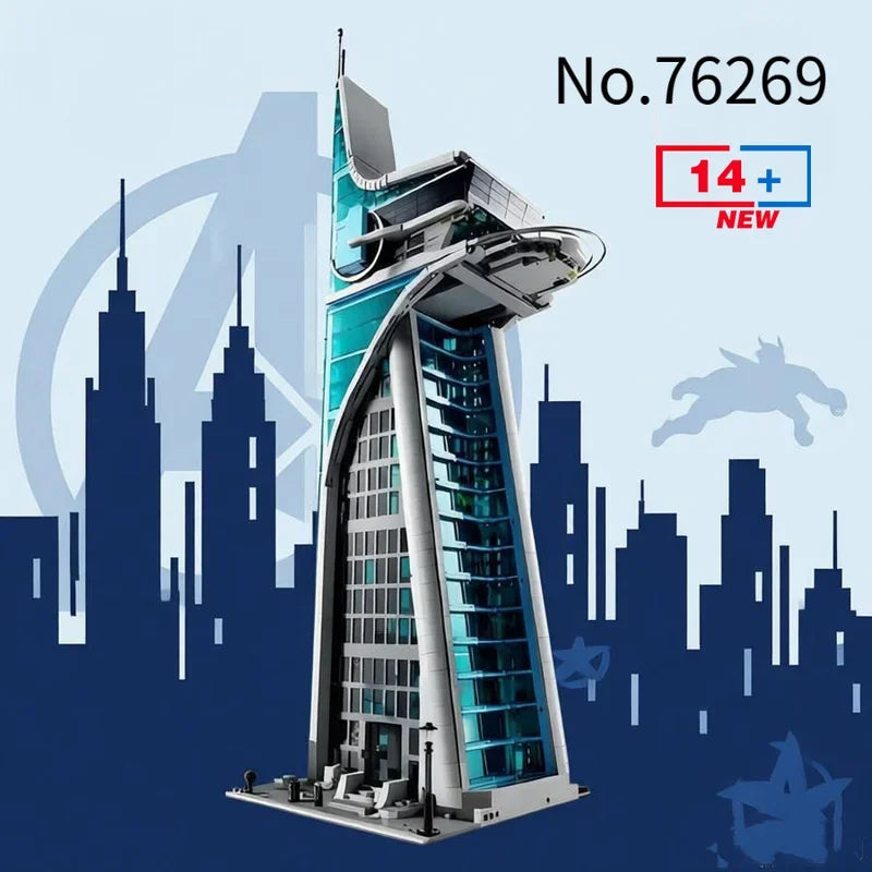 Building Block Set | 5201 Pieces | Superhero Skyscraper | Adult Model