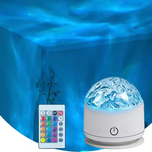 Ocean Wave Projector | 16 LED Colors | Remote Control | Bedroom Decor