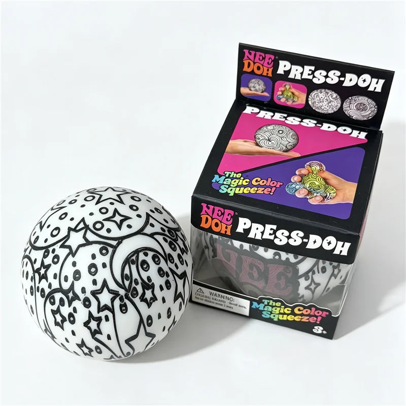Color Changing Stress Ball | Soft Dough Fill | Non Toxic Safe | Ages 14 And Up