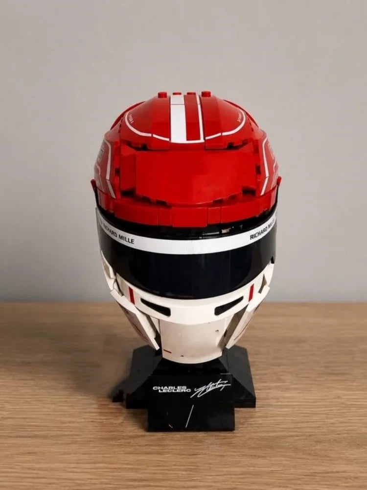 Building Blocks | 886 Pieces | Charles Leclerc Helmet Theme