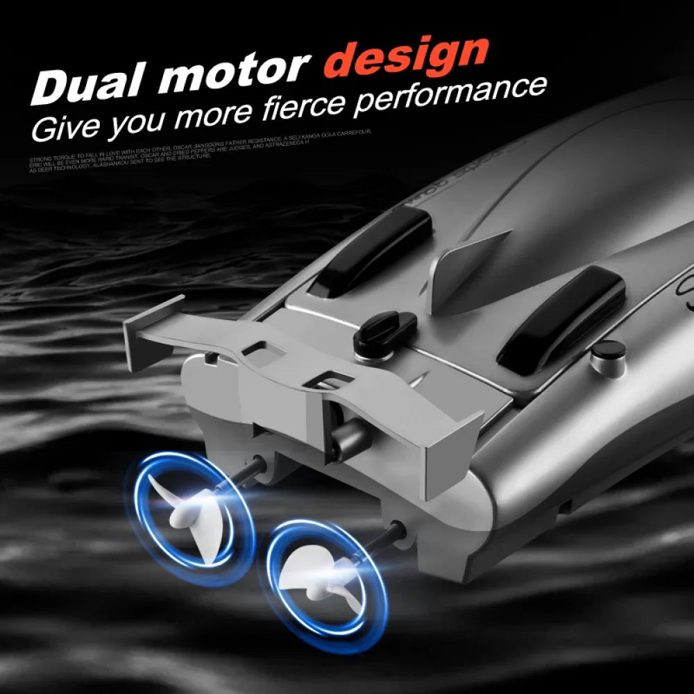 RC Boat | 30km/h Dual Motor | 2.4GHz Waterproof | 20mins Battery