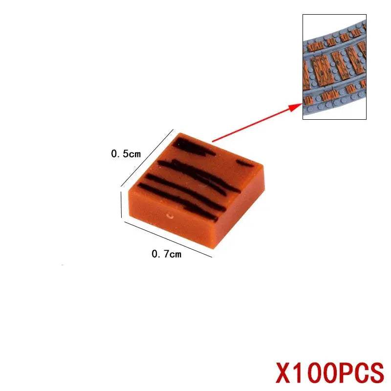 Flexible Train Tracks and Forked Crossing for Lego Compatible Blocks - ToylandEU