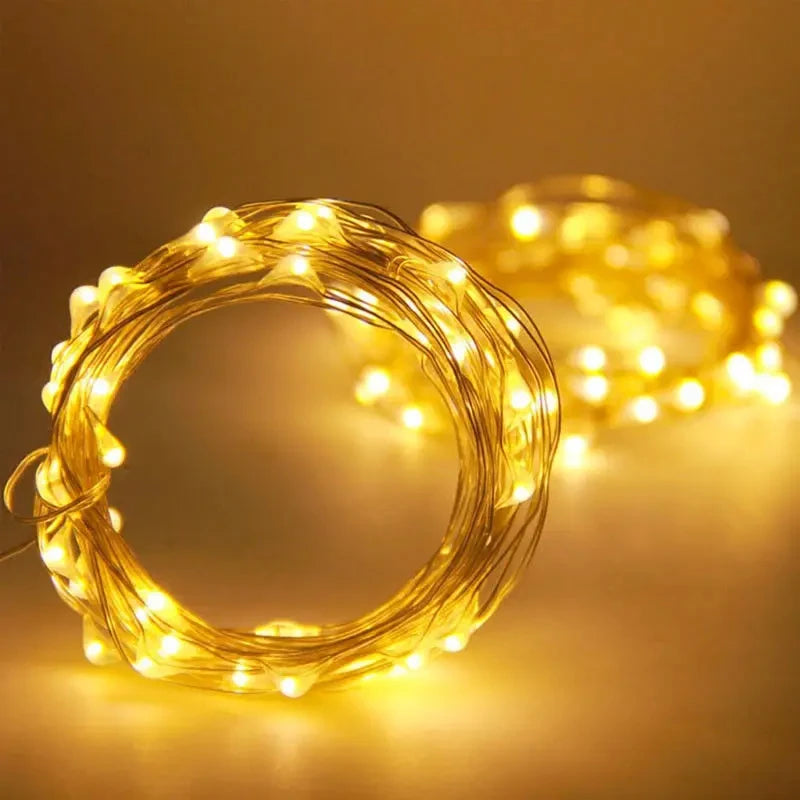 LED Fairy String Lights | Battery Powered | White | Indoor Outdoor Decor