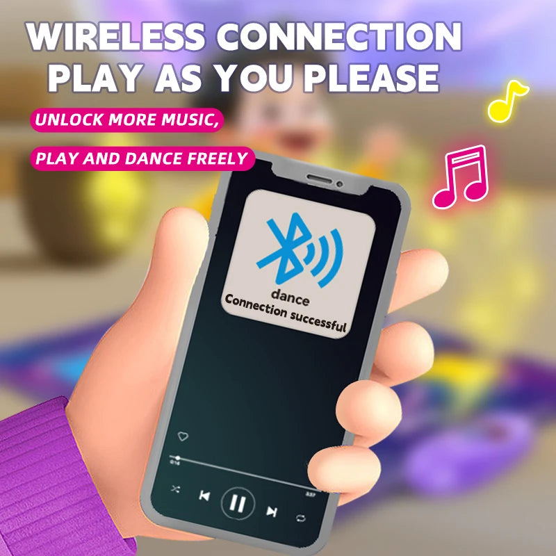 Kids Dance Mat With Bluetooth Lights Educational Toy