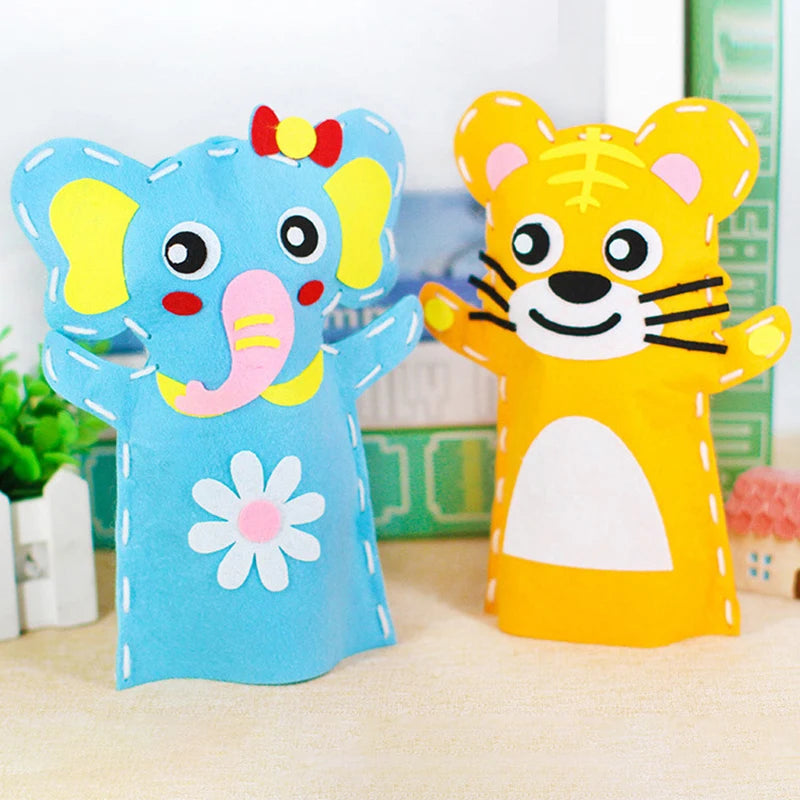 Adorable DIY  Animal Hand Puppet Craft Kit for Children's Early Development - ToylandEU