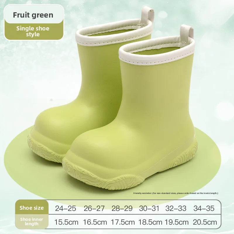 Kids Rain Boots | Waterproof | Eva Soft Sole | Boys Girls Ages 4-6