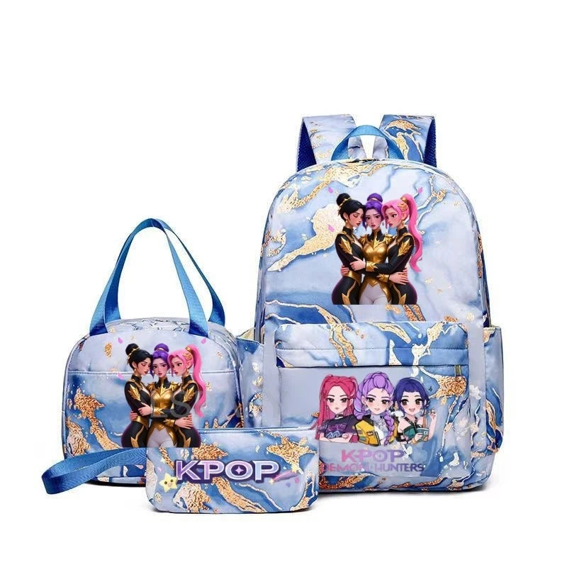 Pink Demon Hunter Backpack For Teens With Durable School Bag