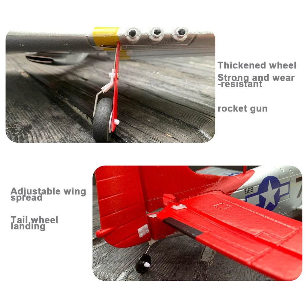 750MM 29.5 Inch Large Remote Control P51 P51D Mustang RC Plane - ToylandEU