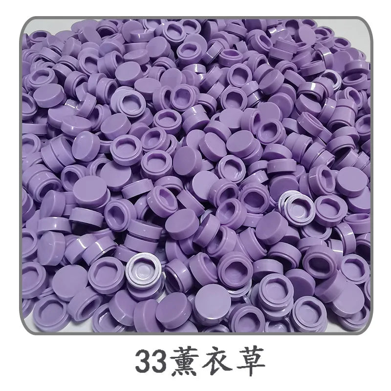 Small Particle Bricks | 1x1 Round Tiles | Compatible With Lego | MOC Builders