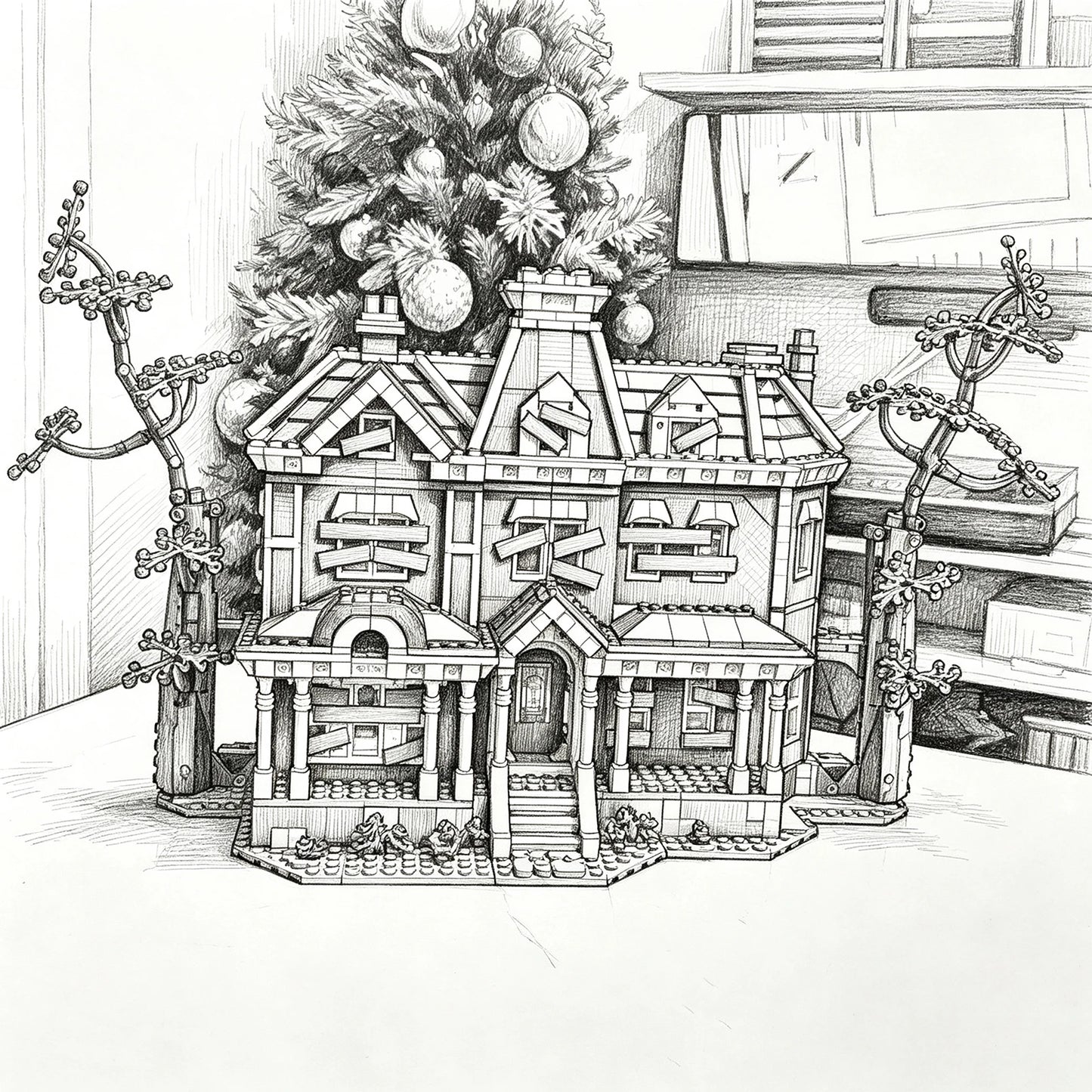 Building Blocks Kit | 2593 Pieces | Creel House Inspired Villa