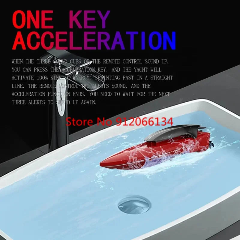 Mini Remote Control Speedboat for Multi-Player Competition with 2.4G Waterproof Technology - ToylandEU