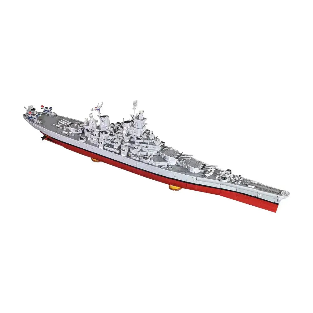 Gobricks MOC USS Iowa BB-61 Battleship Bricks Model USS Missouri BB-63 The Lowa-class Maritime Cruisers Building Blocks Toy Gift - ToylandEU