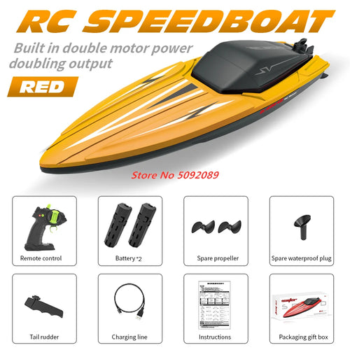 High-Speed 35CM Large RC Racing Boat with 30-Minute Drive Time ToylandEU.com Toyland EU