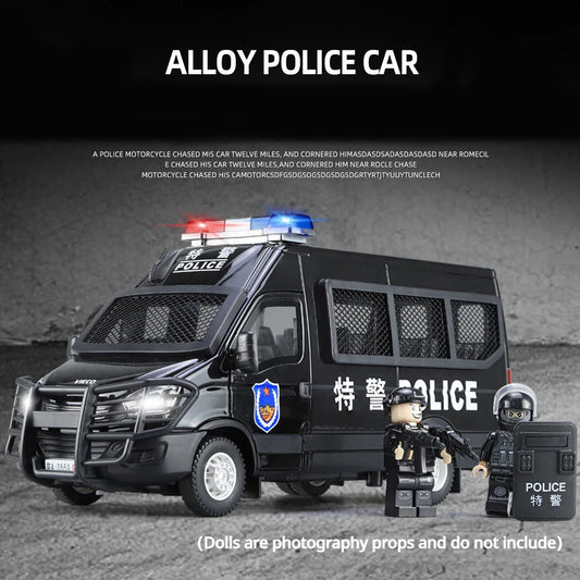 Highly Detailed 1:24 Scale Diecast IVECO Police Car Model - ToylandEU