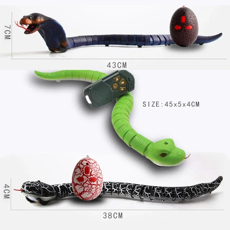 Electric Remote Control Snake Toy for Kids and Pets - Prank Spider, Shark, Rattlesnake - Cobra RC Robots