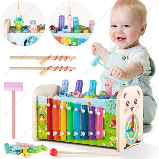 Montessori Wooden Hammering Pounding Toy for 12+ Months Kids Toys - ToylandEU