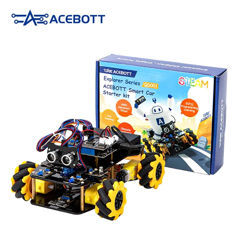 ACEBOTT ESP32 4WD Mecanum Wheel Camera IoT WiFi STEM STEAM Programming Smart Robot Car kit for School Project Arduino UNO R3 - ToylandEU