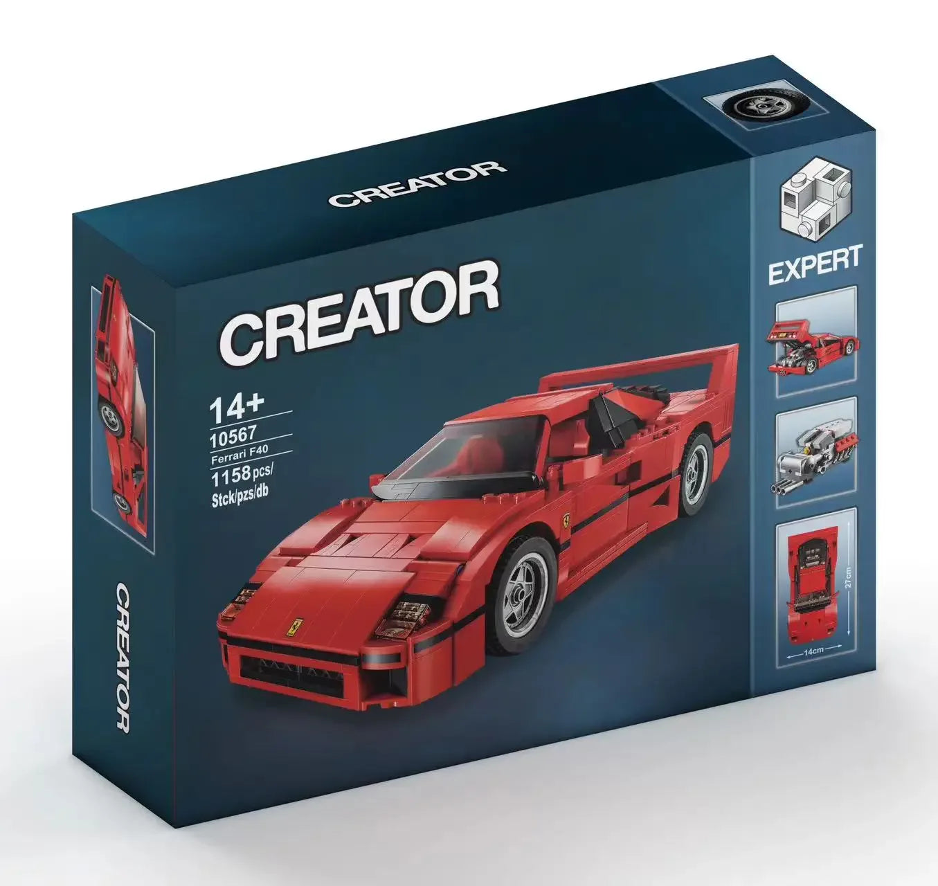 Lego Compatible Building Blocks Kit Realistic F40 Racing - ToylandEU