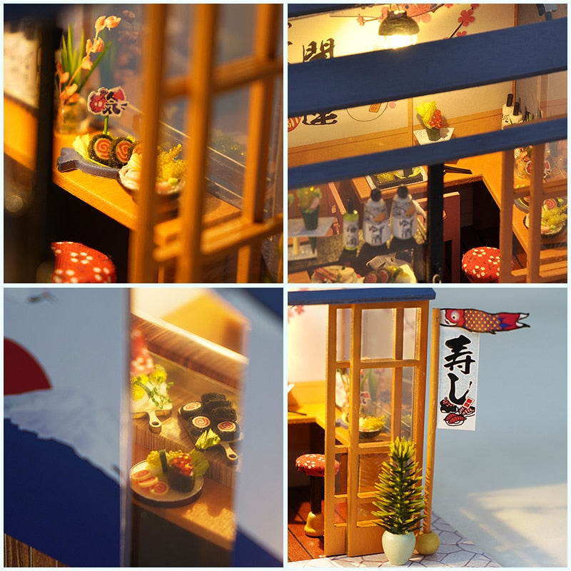 Doll House Miniature DIY Dollhouse With Furnitures Wooden House Casa Diorama Toys For Children Birthday Gift Z007 - ToylandEU