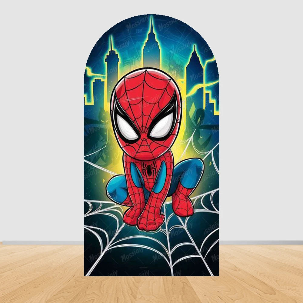 Arch Backdrop | Spider-Man Theme | Polyester | Customized