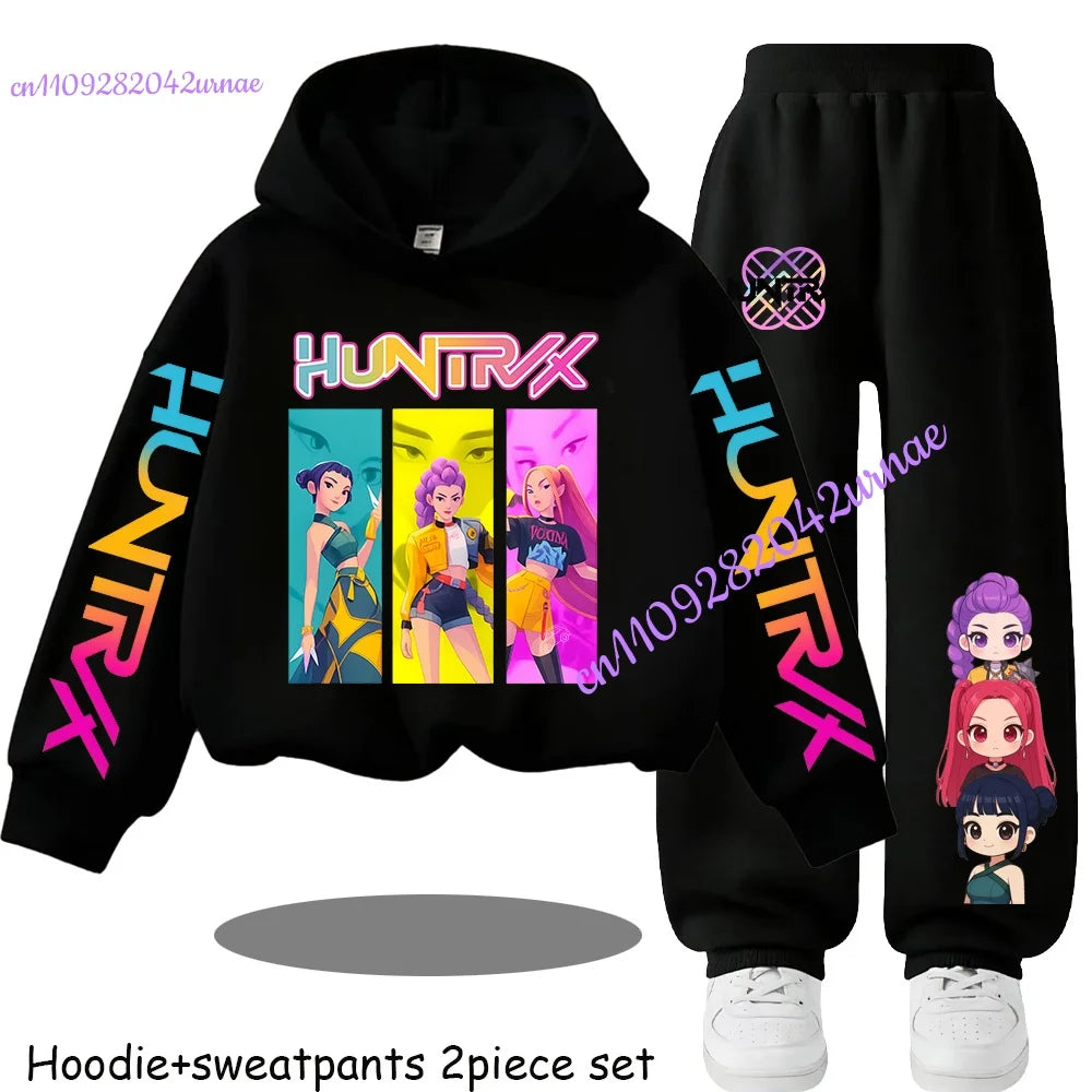 Kids Hoodie Set | Smooth Polyester Blend | Easy Care Casual Wear | Youth 7-13