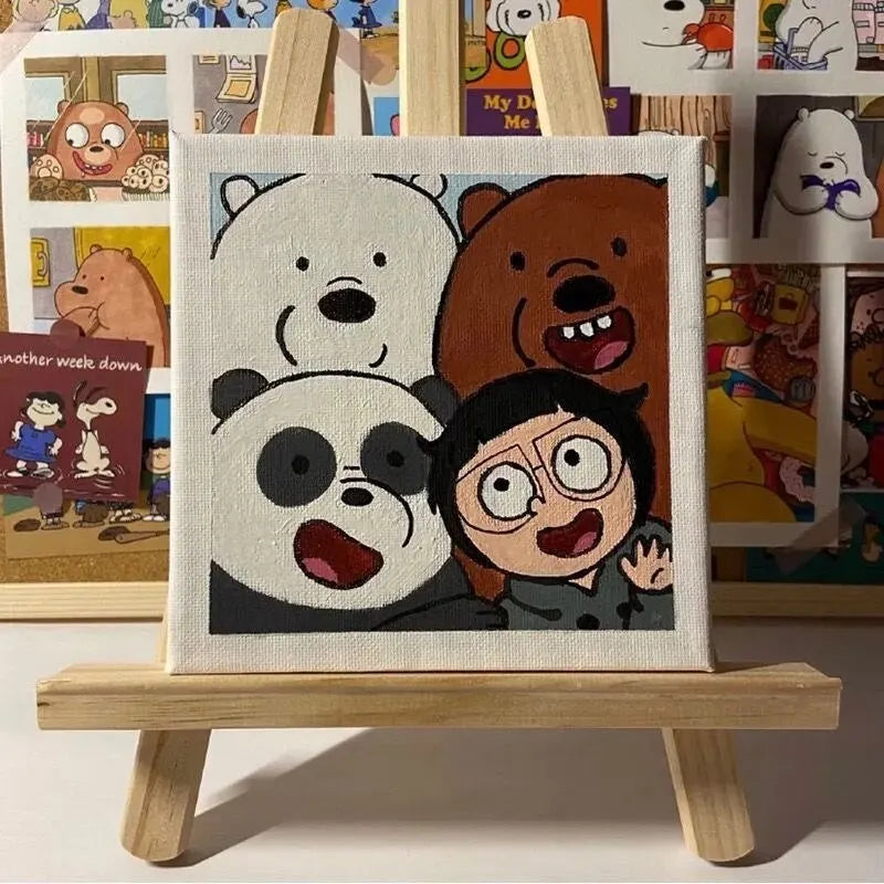 Double Your Drawing Space with 2 Sets of Mini Canvas Panels and Wooden Easels - ToylandEU