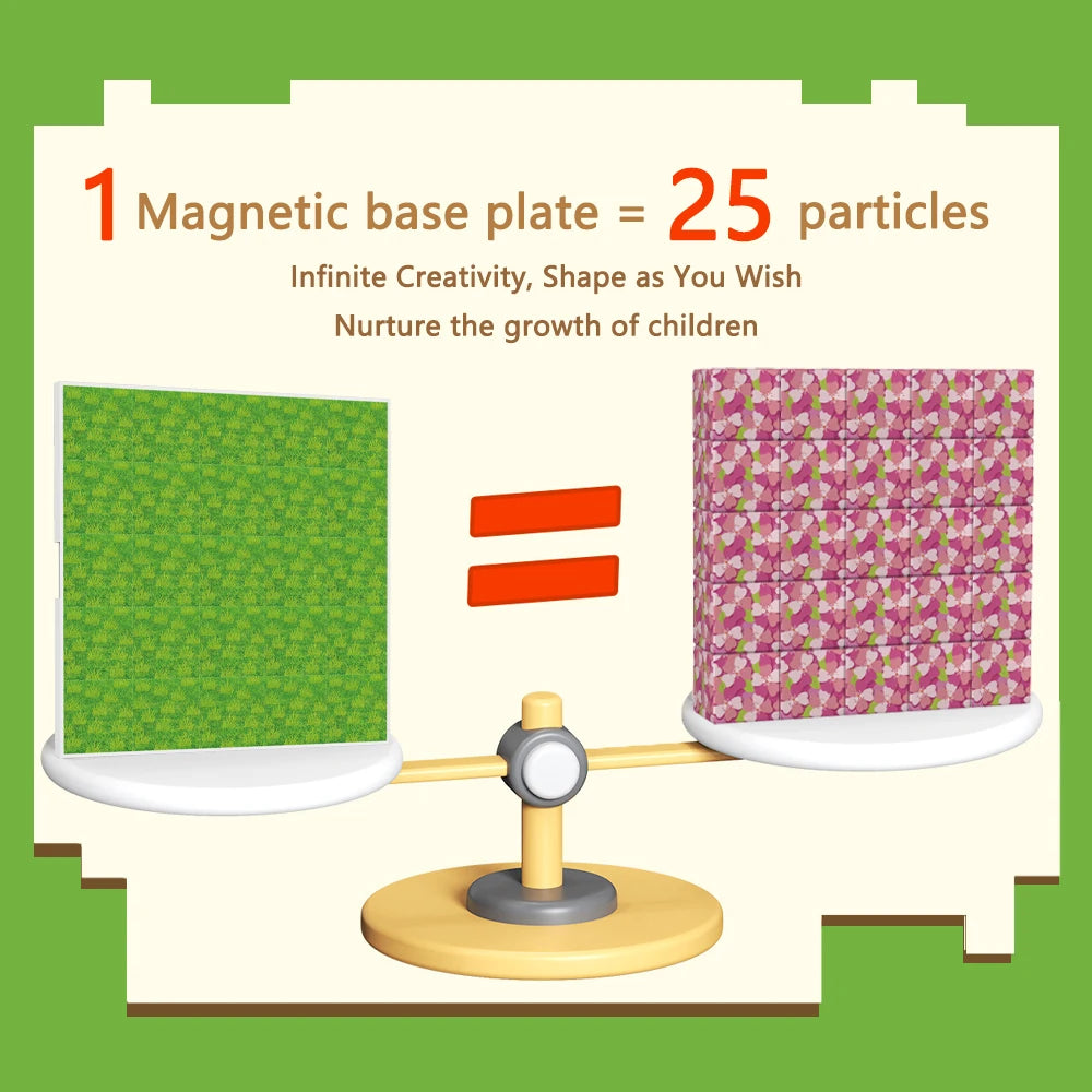 Magnetic Building Block Set | Micro and Large Blocks | Brand SIBEIJIA | Ages 3-6