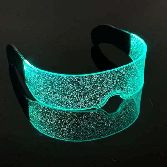 Led Luminous Glasses Bar Masquerade Concert Rave Goggles Rainbow Space Robot Futuristic Led DJ LIGHT Glasses Star Y2k Glasses - ToylandEU