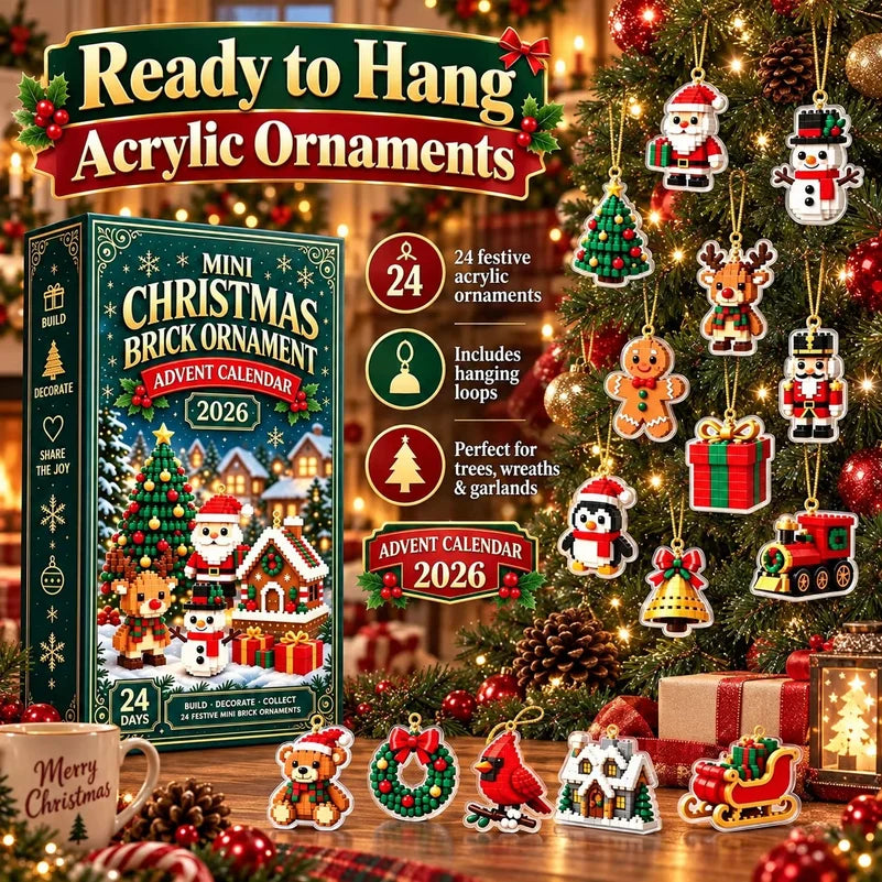 Advent Calendar | 2026 24 Day Mini Christmas Ornaments | Mystery Blind Box | Surprise Collection Decor