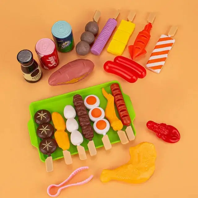 Complete simulate Play Kitchen Set for Kids Simulation Food Cookware BBQ Educational Role Play Toys Fun Gifts for Girls - ToylandEU