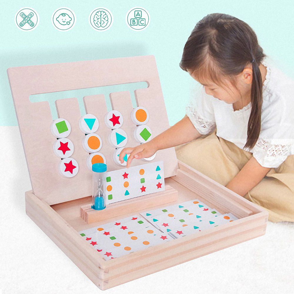 Montessori Wooden Geometric Shape Color Matching Toy - ToylandEU