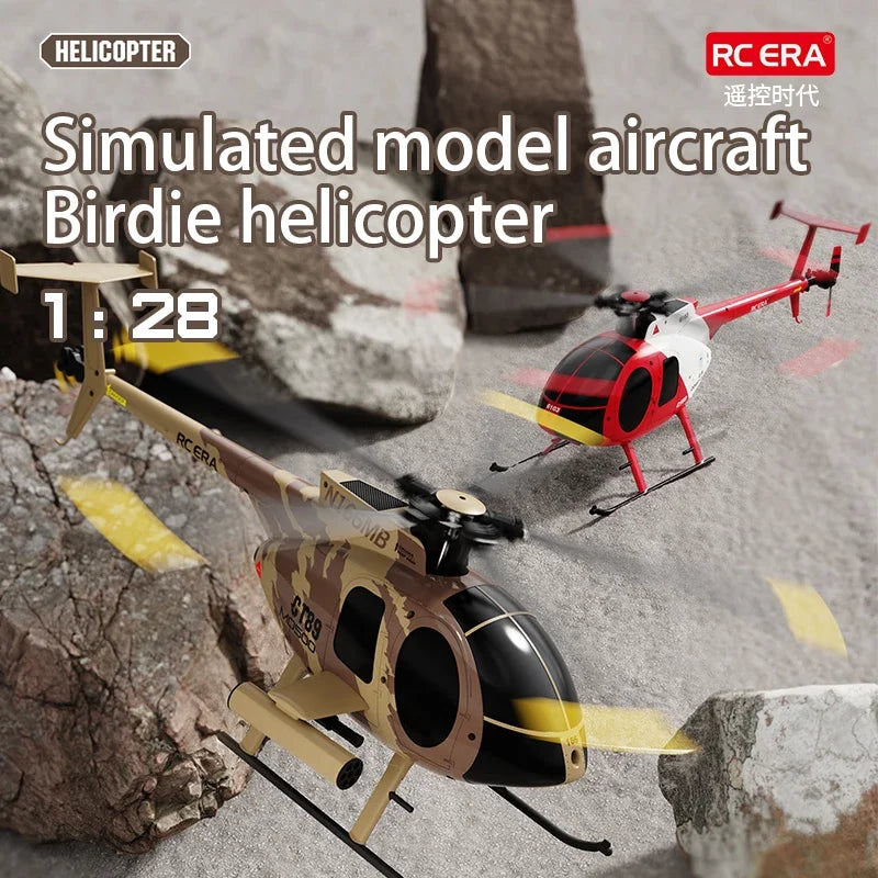 RC RC 1:28 C189 Brushless Dual-Motor Remote Helicopter with 6-Axis Gyro and One-Click Takeoff/Landing