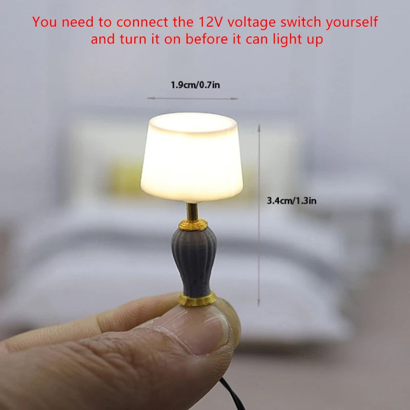 Miniature Desk Lamp | 1:20 Scale Model | Plastic Design | Single Unit Mini Toy