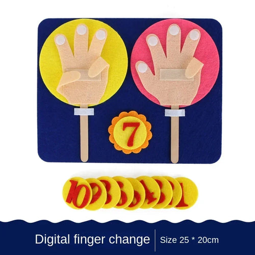 NEW Kid Montessori Toys Felt Finger Numbers Math Toy Children Counting ToylandEU.com Toyland EU